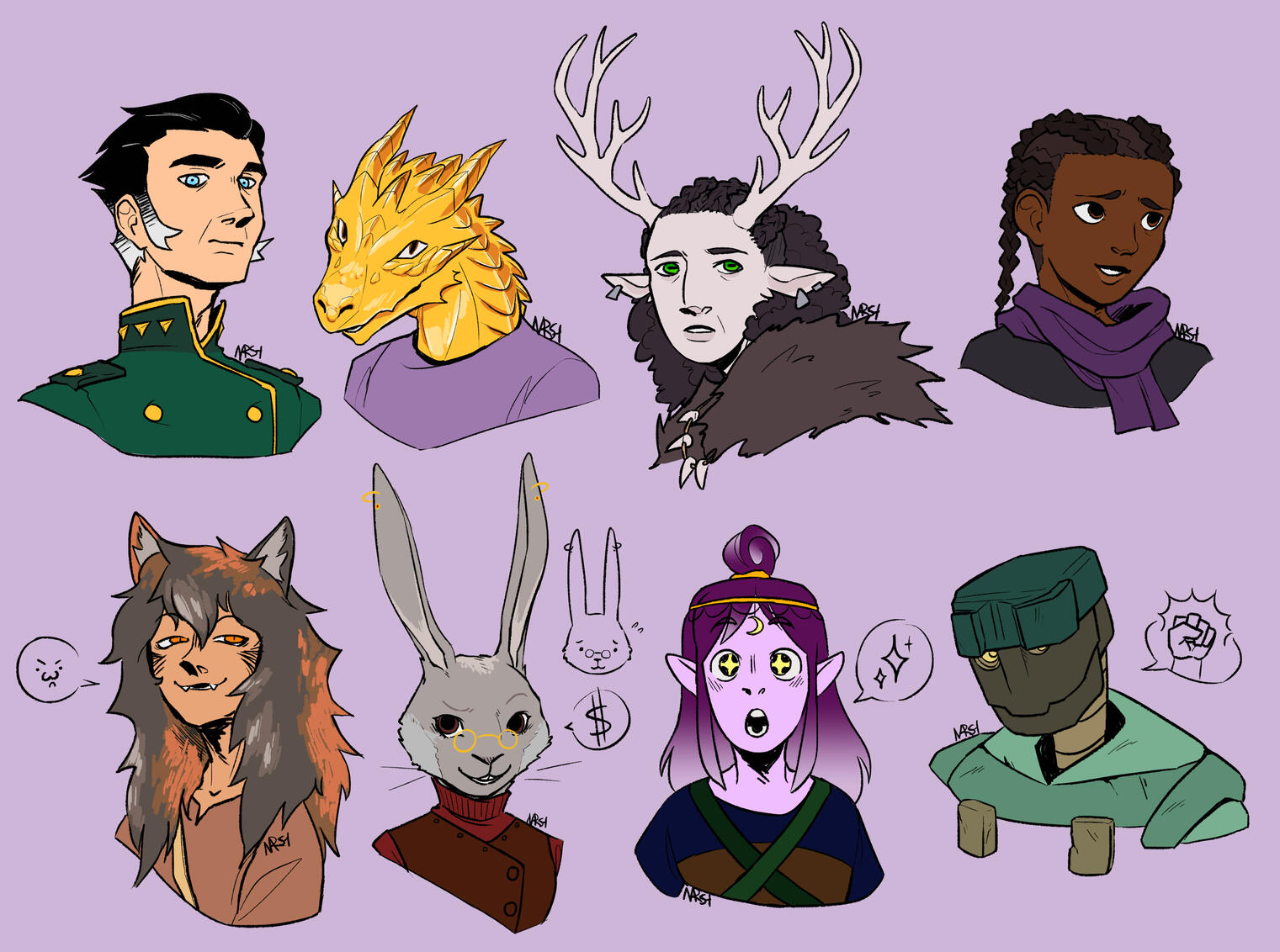 NPCs + PCs - D&amp;D character headshots