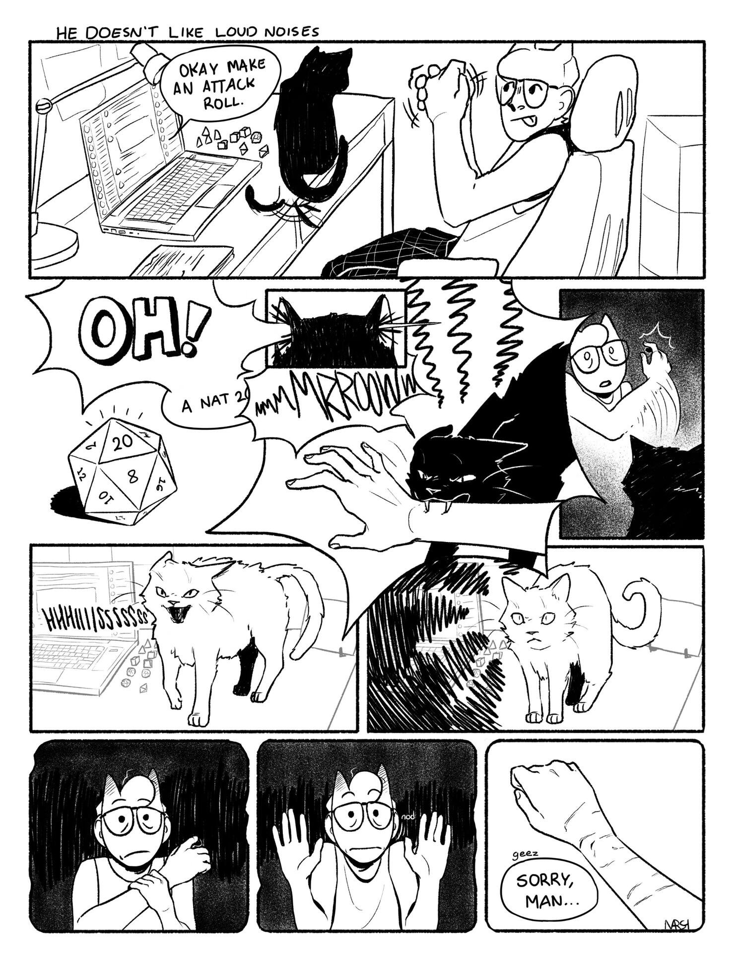 He Doesn't Like Loud Noises